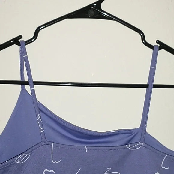 Abstract Face Print Bodysuit_Asymetrical Neck - Picture 6 of 11